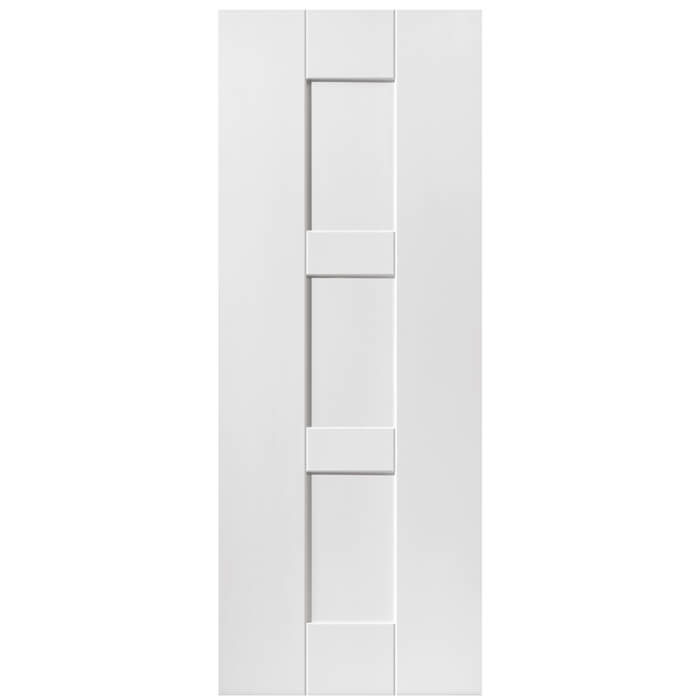 JB Kind Geo White Primed 3-Panels Internal Fire Door