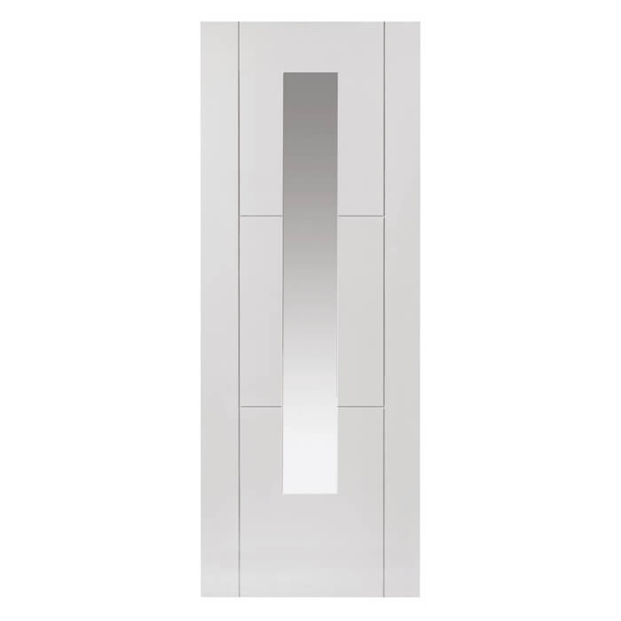 JB Kind Mistral White Primed 3-Panels 1-Lite Internal Glazed Door