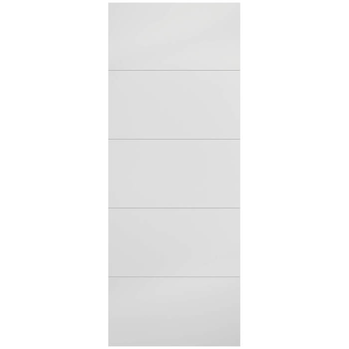 LPD Horizontal Un-Finished White Moulded 5-Panels Internal Fire Door