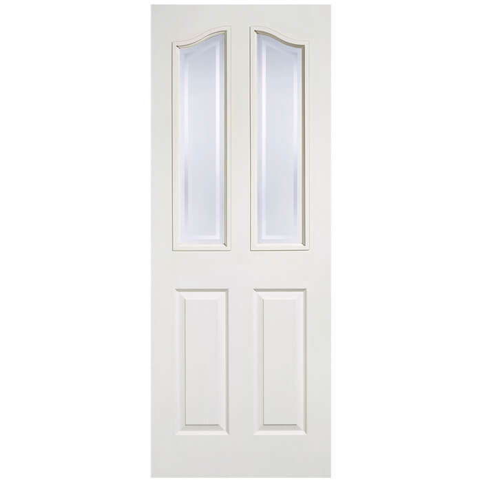 LPD Mayfair White Primed Moulded 2-Panels 2-Lites Internal Glazed Door