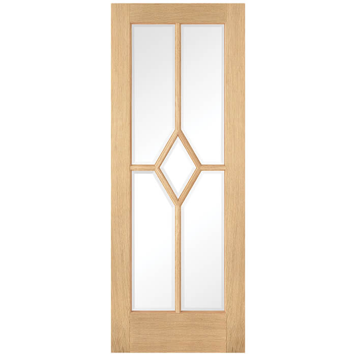 LPD Reims Pre-Finished Oak 5-Lites Internal Glazed Door