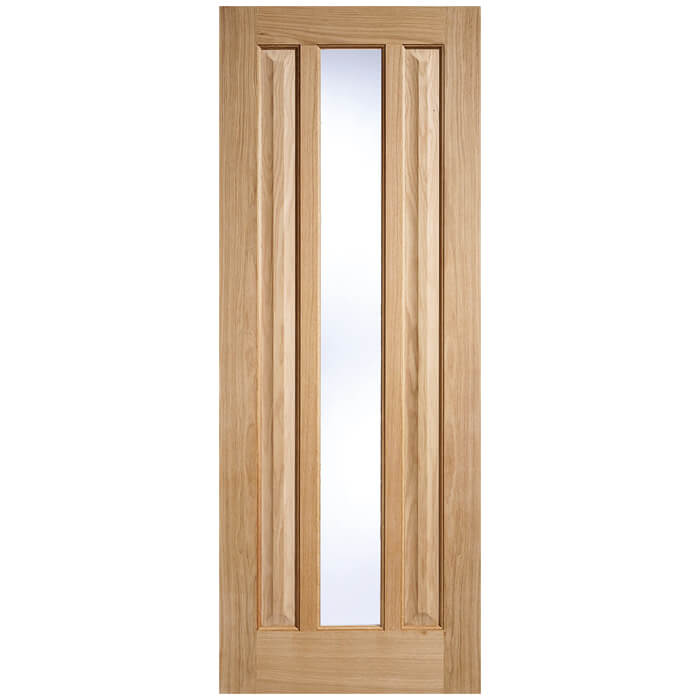 LPD Kilburn Un-Finished Oak 2-Panels 1-Lite Internal Glazed Door