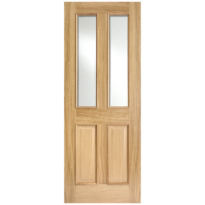 LPD Richmond Un-Finished Oak 2-Panels 2-Lites Internal Glazed Door