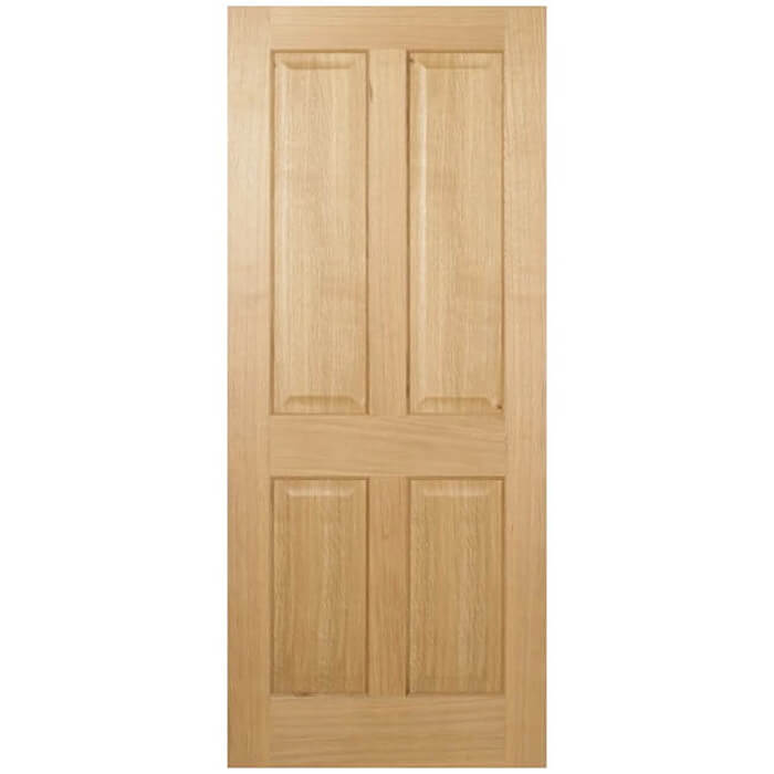 LPD Regency Un-Finished Oak 4-Panels Internal Fire Door