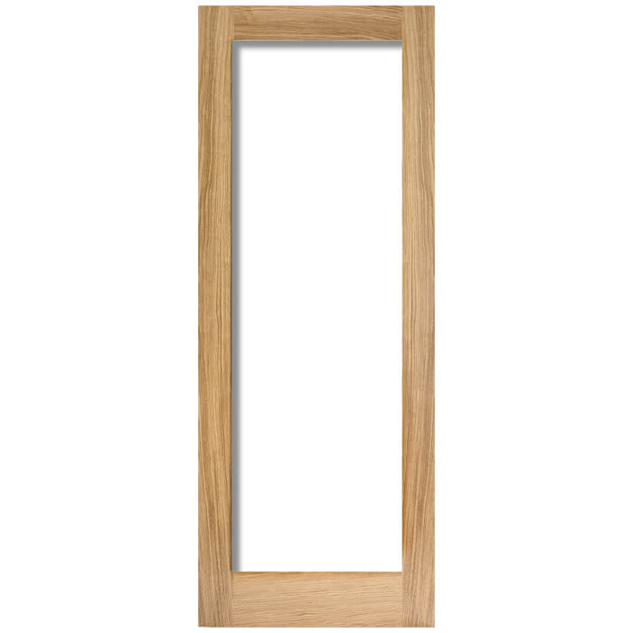 LPD Pattern 10 Un-Finished Oak 1-Lite Internal Glazed Fire Door