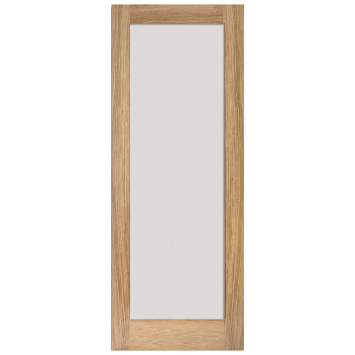 LPD Pattern 10 Un-Finished Oak 1-Lite Internal Frosted Glazed Door