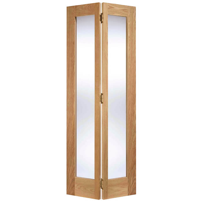 LPD Pattern 10 Un-Finished Oak 2-Lites Internal Glazed Bi-fold Door