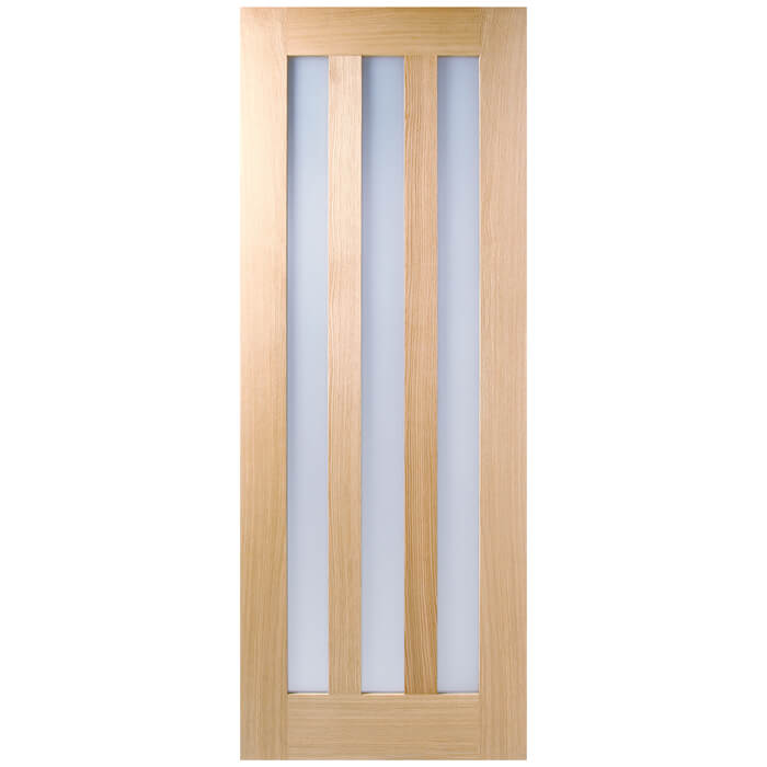 LPD Utah Un-Finished Oak 3-Lites Internal Glazed Door