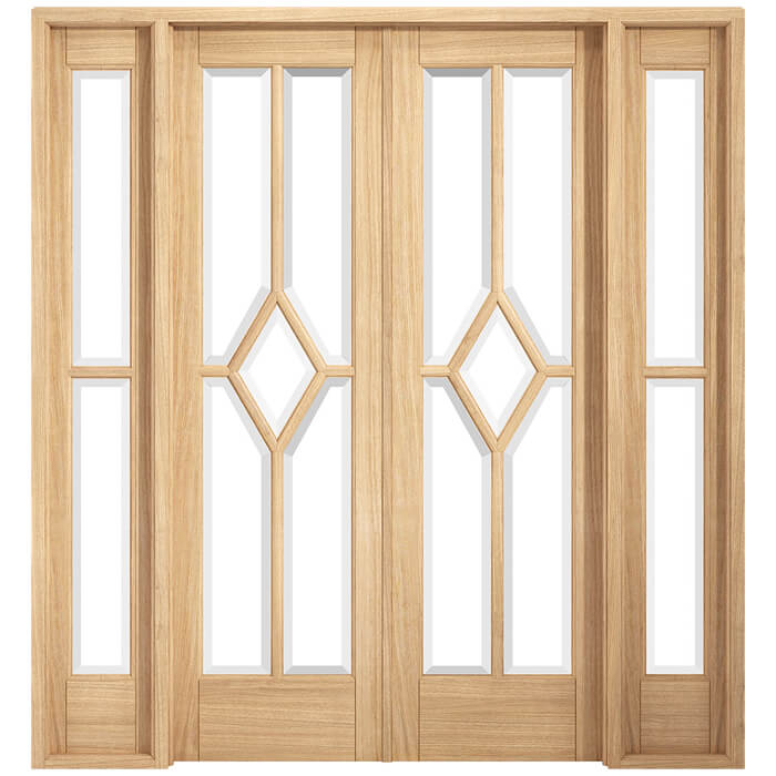 LPD Reims W6 Pre-Finished Oak Room Divider Glazed Door Set