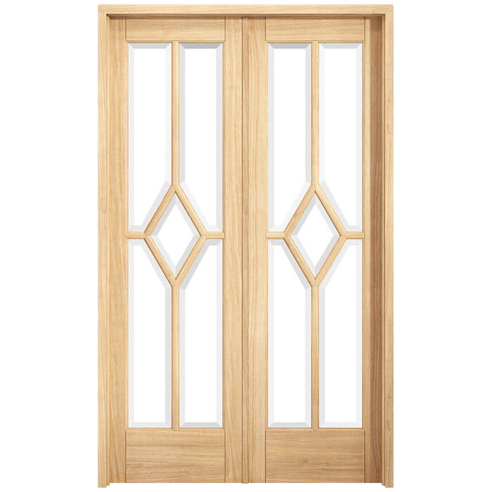 LPD Reims W4 Pre-Finished Oak Room Divider Glazed Door Set