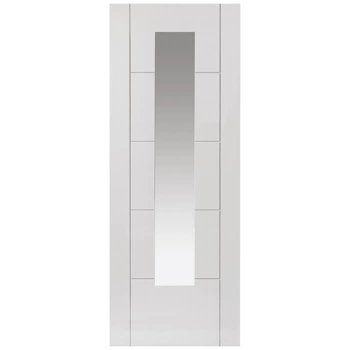 JB Kind Emral Pre-Finished White 5-Panels 1-Lite Internal Glazed Door