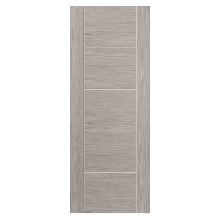 JB Kind Tigris Lava Pre-Finished Laminated Light-Grey 5-Panels Internal Door