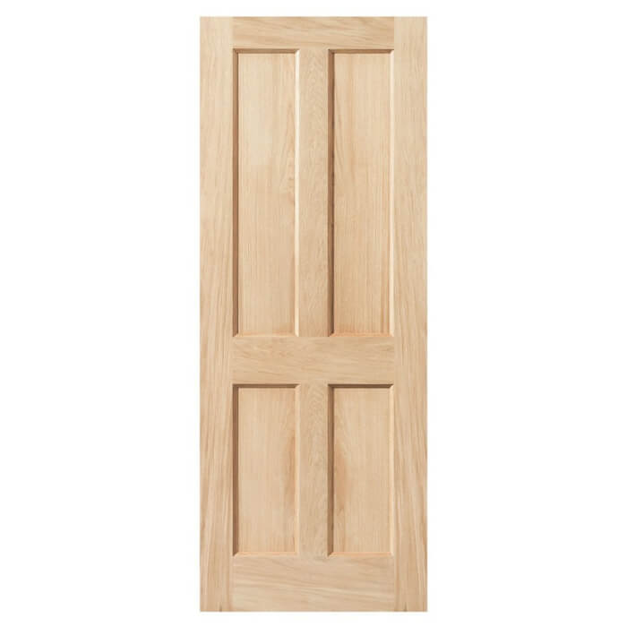 JB Kind Derwent Un-Finished Oak 4-Panels Internal Fire Door