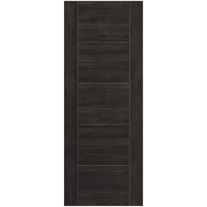 JB Kind Tigris Cinza Pre-Finished Dark Grey 5-Panels Laminate Internal Door