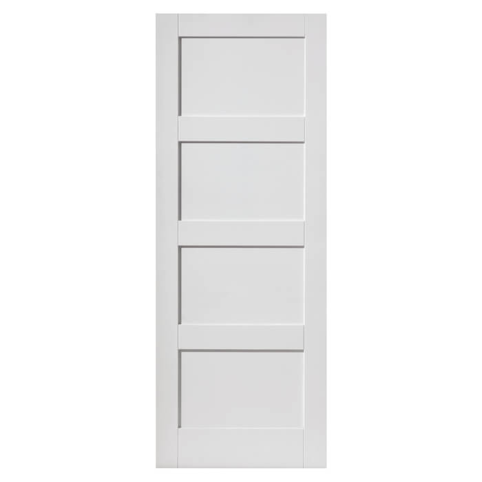 JB Kind Montserrat White Primed 4-Panels Internal Door