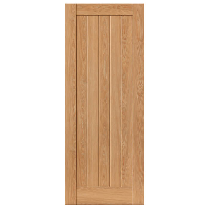 JB Kind Hudson Pre-Finished Laminated Oak 5-Panels Internal Door