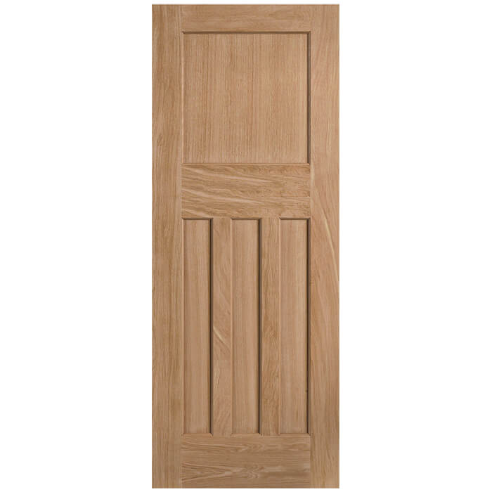 LPD DX 30s Style Un-Finished Oak 4-Panels Internal Door