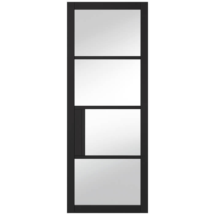 LPD Chelsea Black 4-Lites Internal Glazed Door