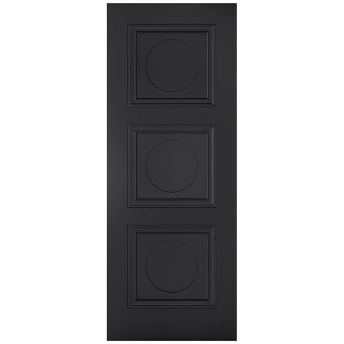 LPD Antwerp Black Primed 3-Panels Internal Door