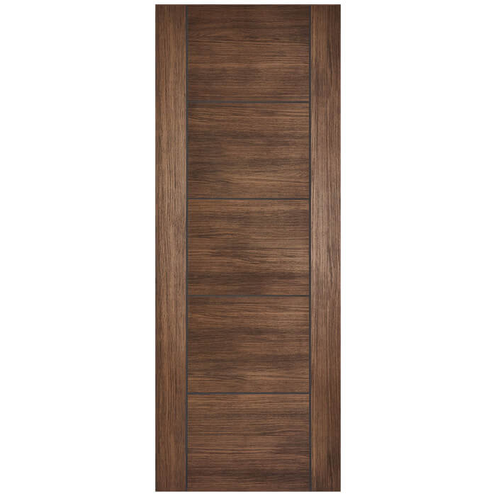 LPD Vancouver Pre-Finished Walnut 5-Panels Laminated Internal Door