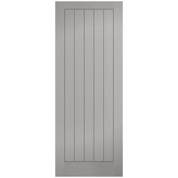 LPD Textured Pre-Finished Grey Moulded 5-Panels Internal Door