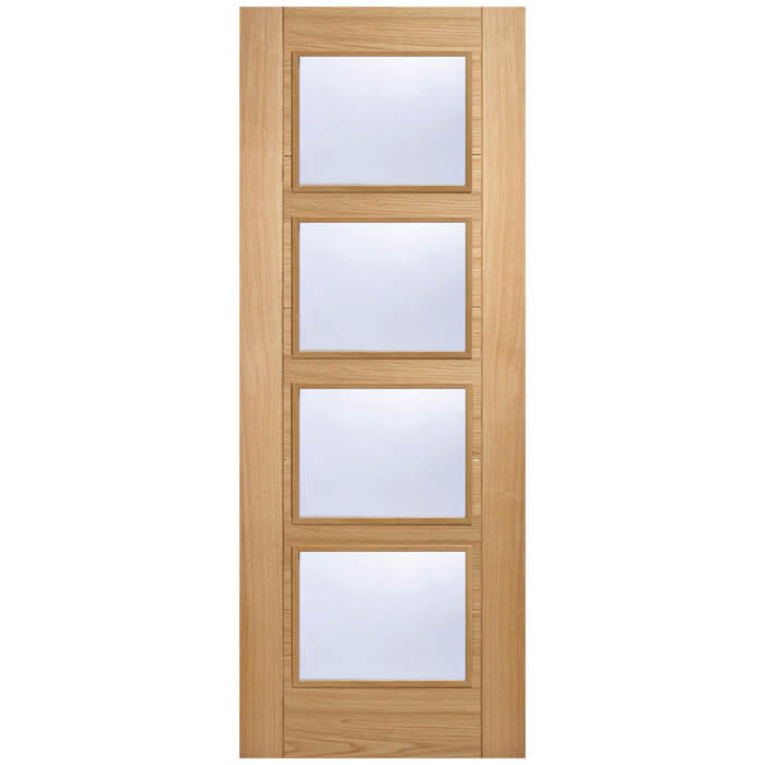 LPD Vancouver Pre-Finished Oak 5-Panels 4-Lites Internal Glazed Door