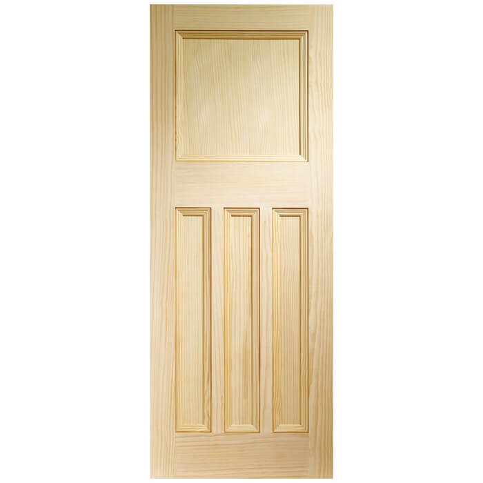 XL Joinery Vine DX Un-Finished Pine 4-Panels Internal Door