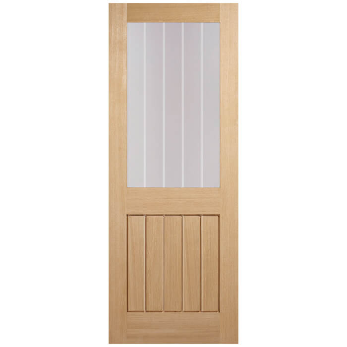 LPD Mexicano Pre-Finished Oak 1-Lite 5-Panels Internal Glazed Door