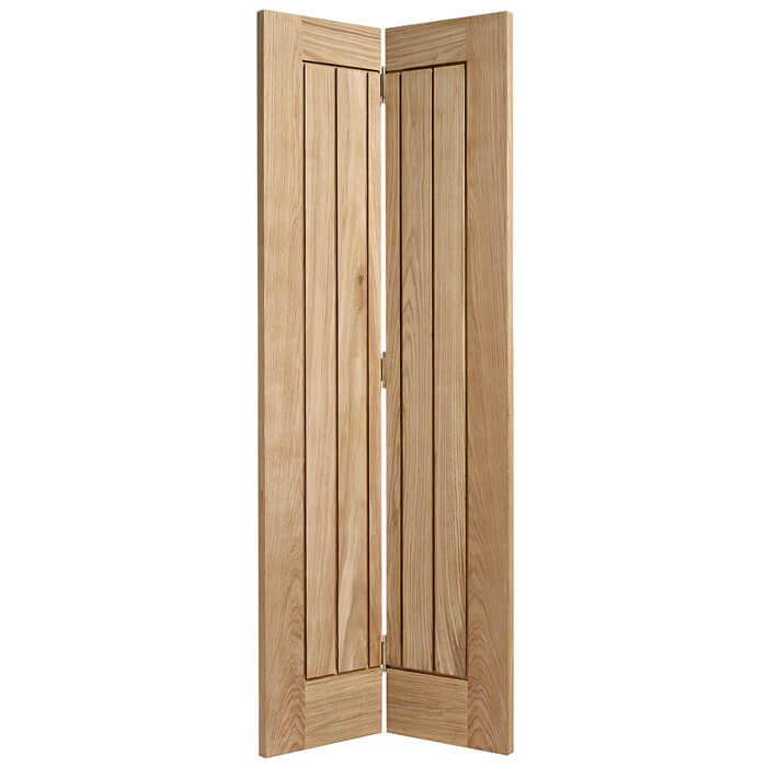 LPD Mexicano Un-Finished Oak 2-Panels Internal Bi-Fold  Door