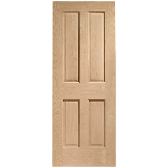 XL Joinery Victorian Un-Finished Oak 4-Panels Internal Door