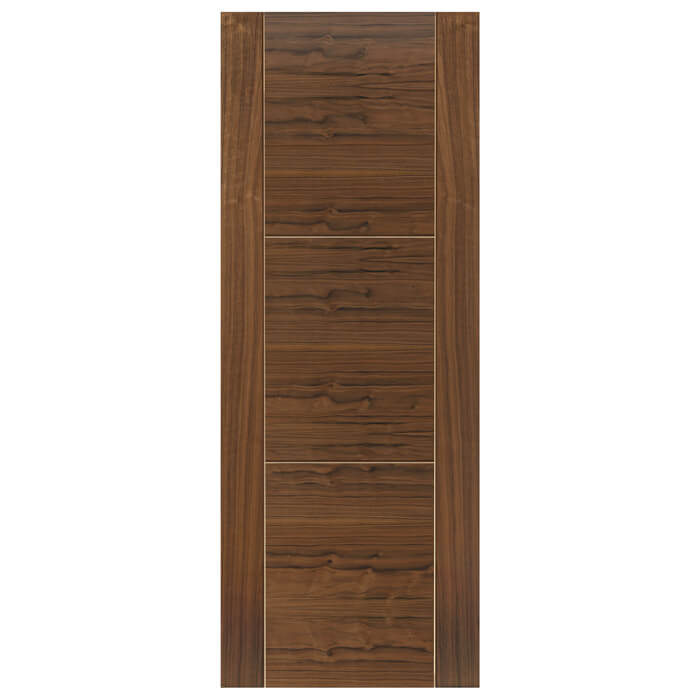 JB Kind Mistral Pre-Finished Walnut 3-Panels Internal Fire Door