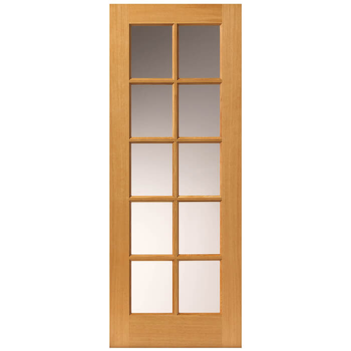 JB Kind Gisburn Pre-Finished Oak 10-Lites Internal Glazed Door