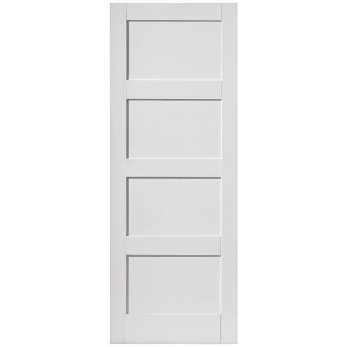 JB Kind Montserrat White Primed 4-Panels Internal Fire Door