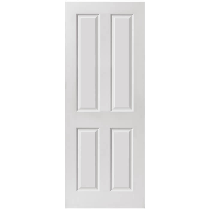 JB Kind Canterbury White Primed Smooth 4-Panels Internal Fire Door