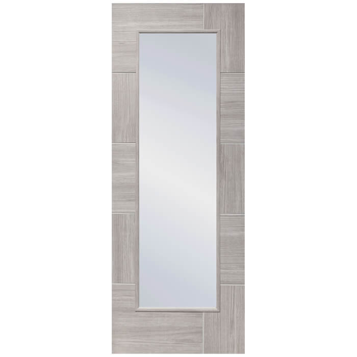 XL Joinery Ravenna White Grey Laminate 10-Panels 1-Lite Internal Glazed Door