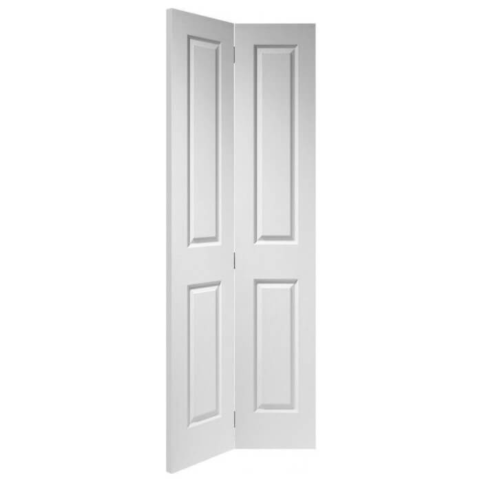 XL Joinery Victorian Primed White Moulded 4-Panels Internal Bi-Fold Door