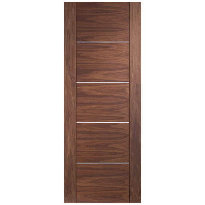 XL Joinery Portici Pre-Finished Walnut 5-Panels Internal Fire Door