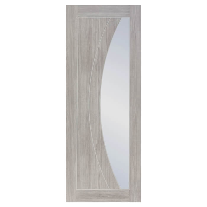 XL Joinery Salerno White Grey Laminate 2-Panels 1-Lite Internal Glazed Door