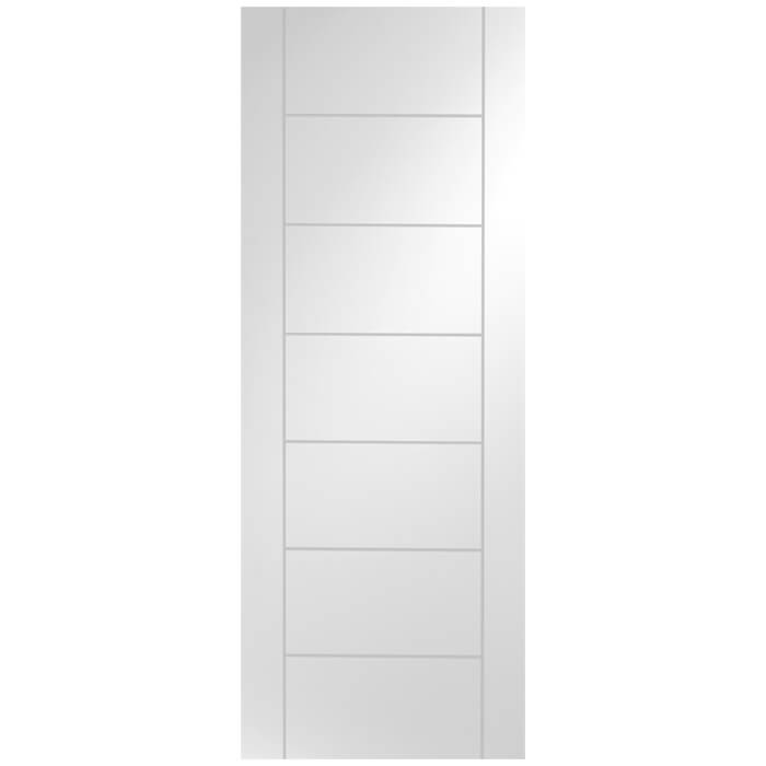 XL Joinery Palermo White Primed 7-Panels Internal Door