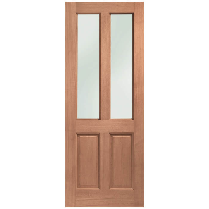 XL Joinery Malton Un-Finished 2-Panels 2-Lites External Obscure Glazed Door