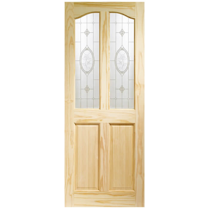 XL Joinery Rio Un-Finished Clear Pine 2-Panels 2-Lites Internal Glazed Door