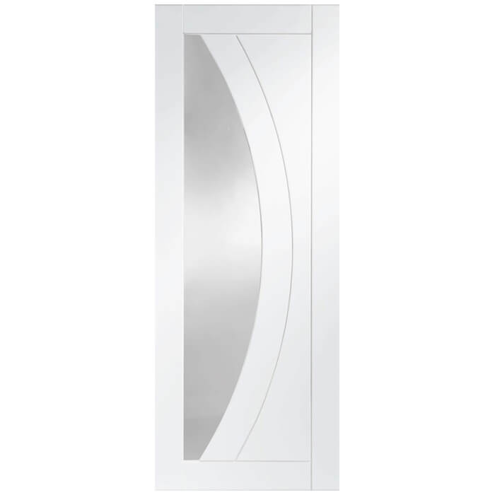 XL Joinery Salerno White Primed 4-Panels 1-Lite Internal Glazed Fire Door