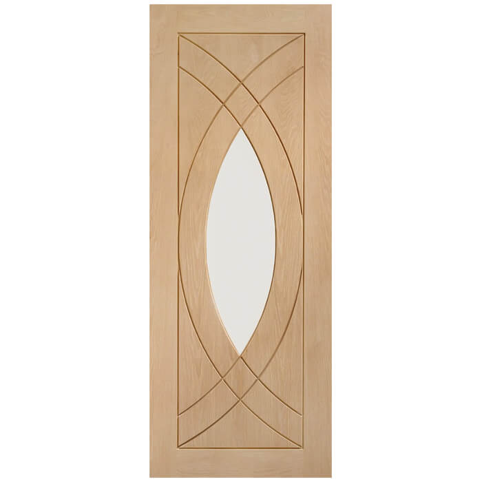 XL Joinery Treviso Un-Finished Oak 1-Panel 1-Lite Internal Glazed Door