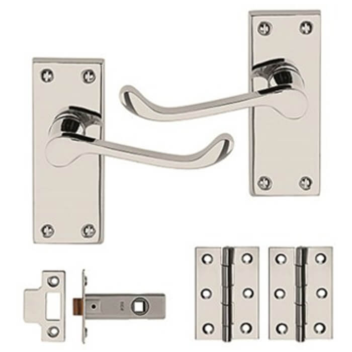 Dale Victorian Internal Door Pack - Polished Chrome