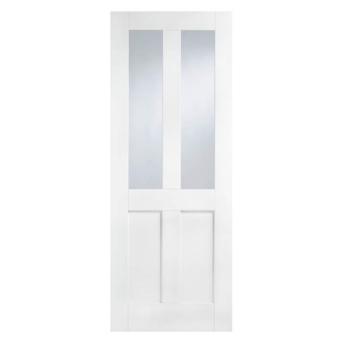 LPD London White Primed 2-Lites 2-Panels Internal Glazed Door