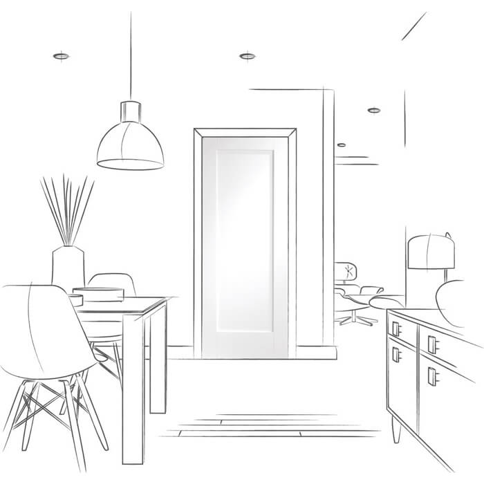 XL Joinery Pattern 10 White Primed 1-Panel Internal Fire Door