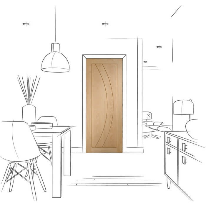 XL Joinery Salerno Un-Finished Oak Internal Fire Door