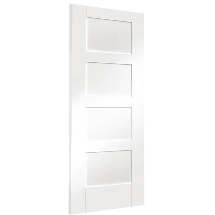 XL Joinery Shaker White Primed 4-Panels Internal Door