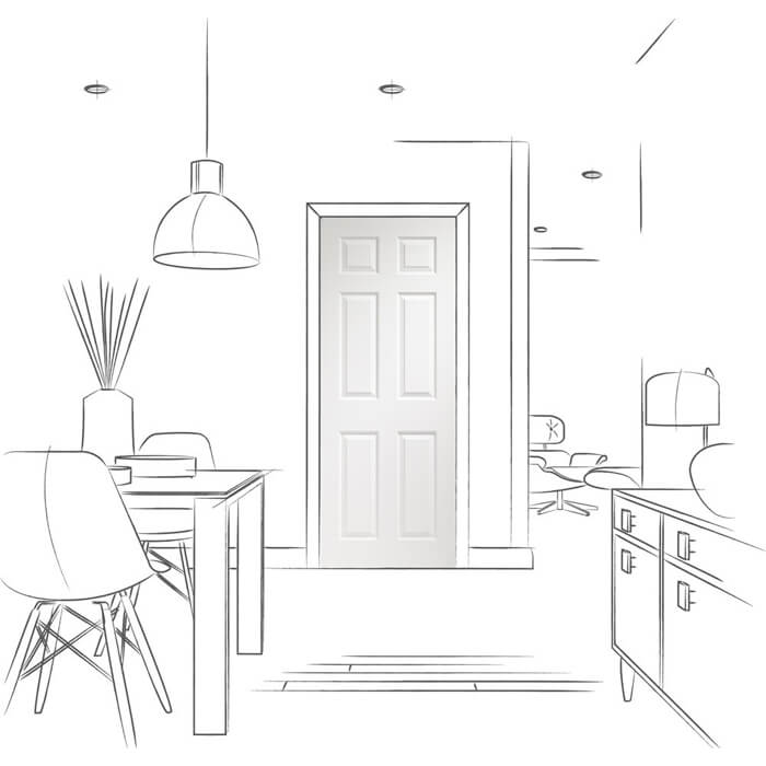 XL Joinery Colonist Pre-Finished White Moulded 6-Panels Internal Door