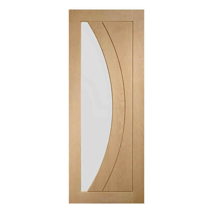 XL Joinery Salerno Pre-Finished Oak 2-Panels 1-Lite Internal Glazed Door